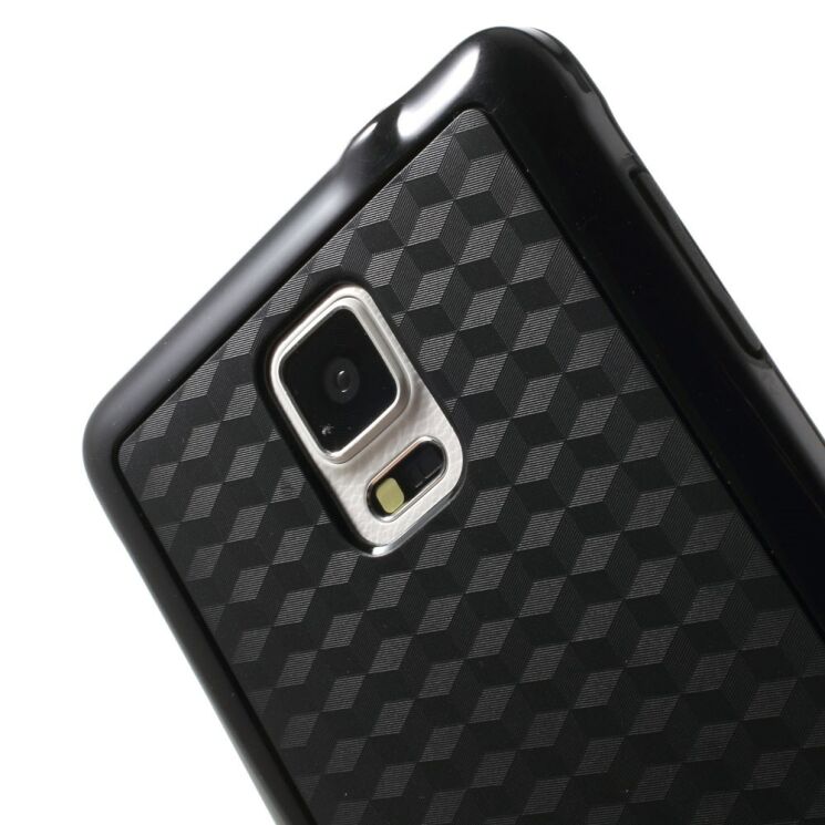 Силиконовая накладка Deexe Cube Pattern для Samsung Galaxy Note 4 - Black: фото 5 з 7