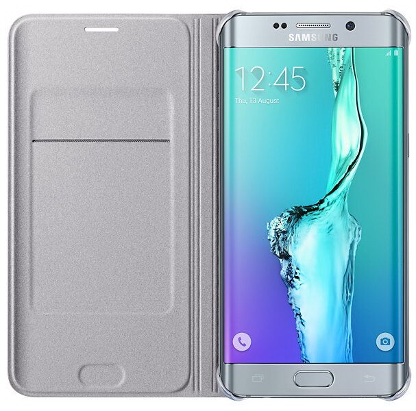 Чехол Flip Wallet для Samsung Galaxy S6 edge+ (EF-WG928PBEGWW) - Silver: фото 4 из 5
