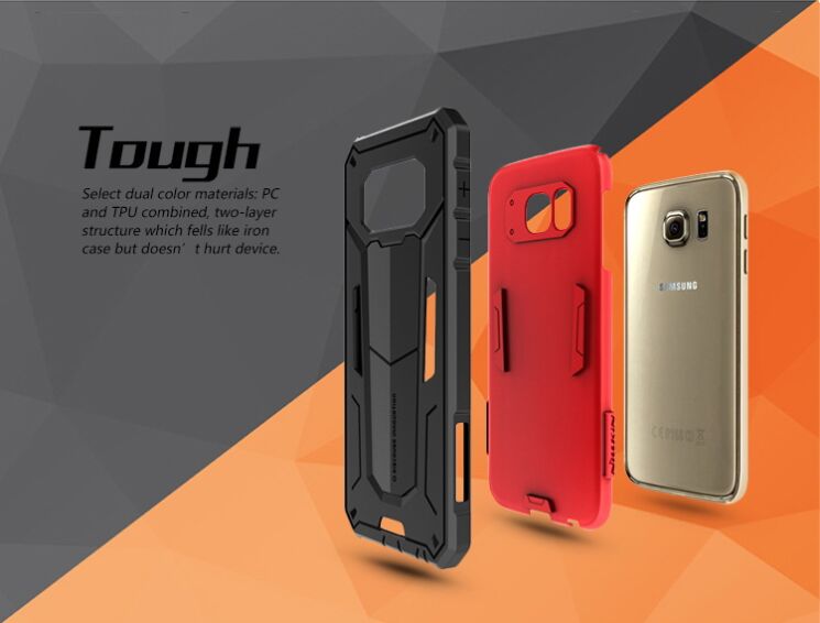 Защитная накладка NILLKIN Defender II Series для Samsung Galaxy S6 (G920) - Orange: фото 9 из 14