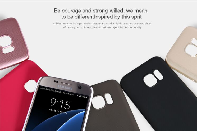 Накладка NILLKIN Frosted Shield для Samsung Galaxy S7 (G930) - Red: фото 8 з 16
