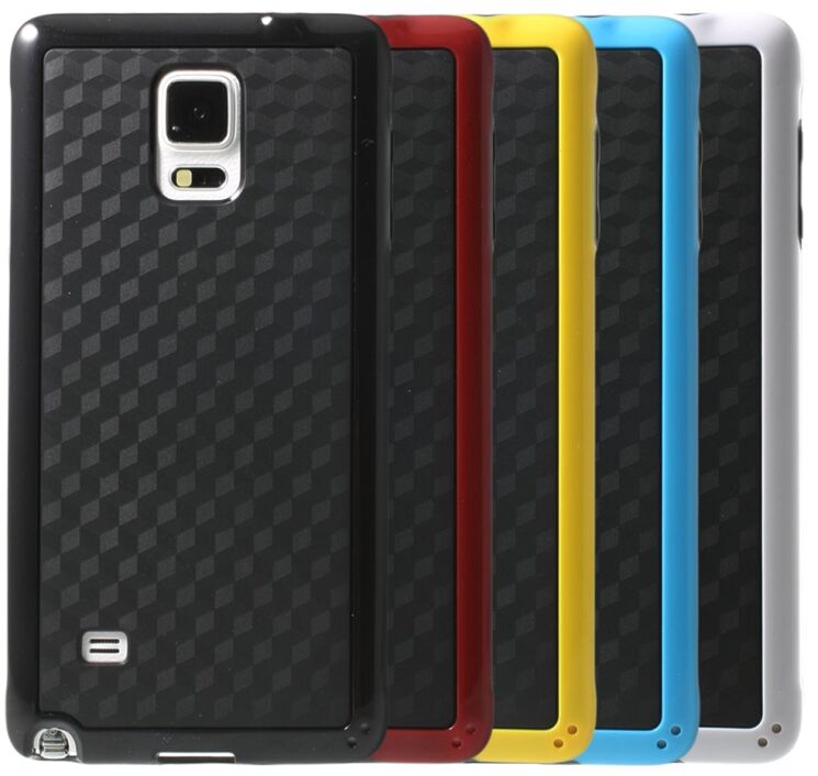Силиконовая накладка Deexe Cube Pattern для Samsung Galaxy Note 4 - Black: фото 7 з 7