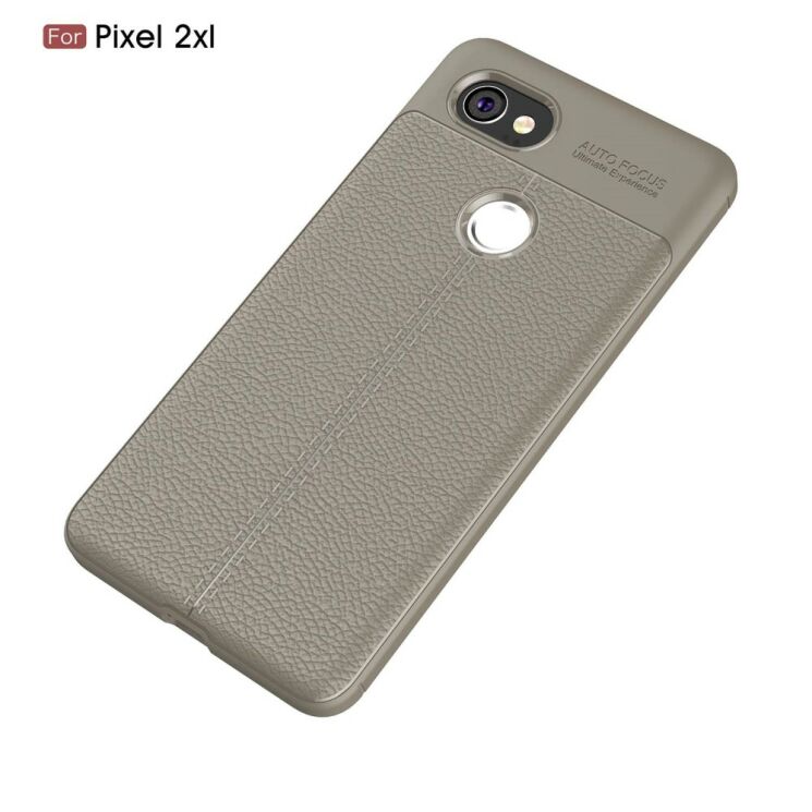 Защитный чехол Deexe Leather Cover для Google Pixel 2 XL - Grey: фото 2 из 10