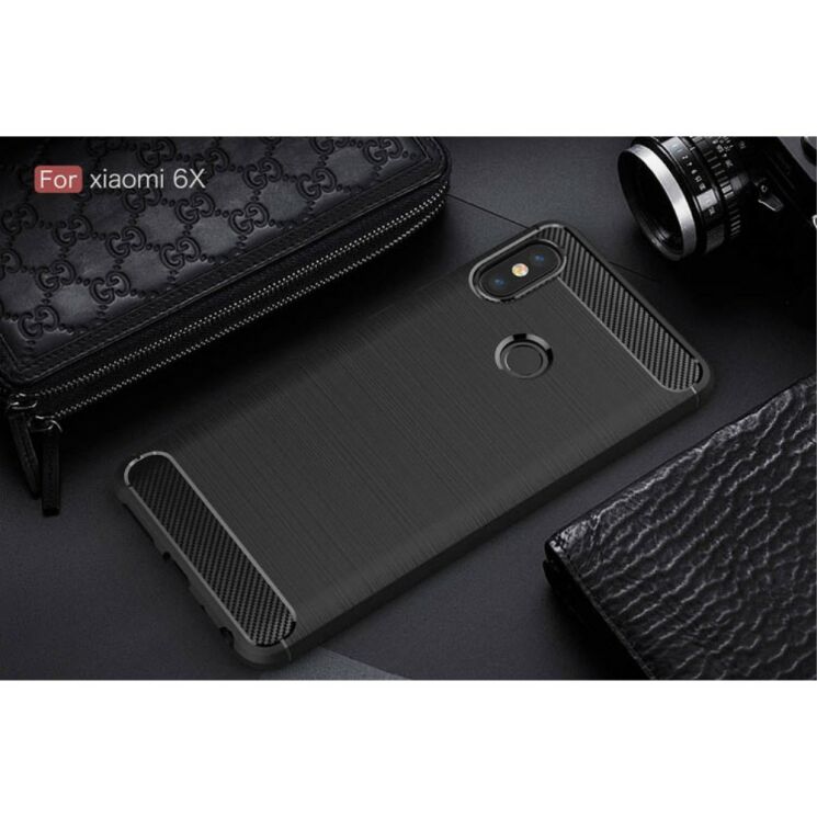 Защитный чехол UniCase Carbon для Xiaomi Redmi Note 5 / Note 5 Pro - Black: фото 2 из 11