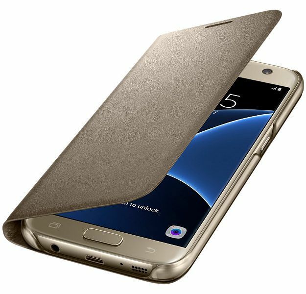 Чехол LED View Cover для Samsung Galaxy S7 (G930) EF-NG930PFEGRU - Gold: фото 2 из 8