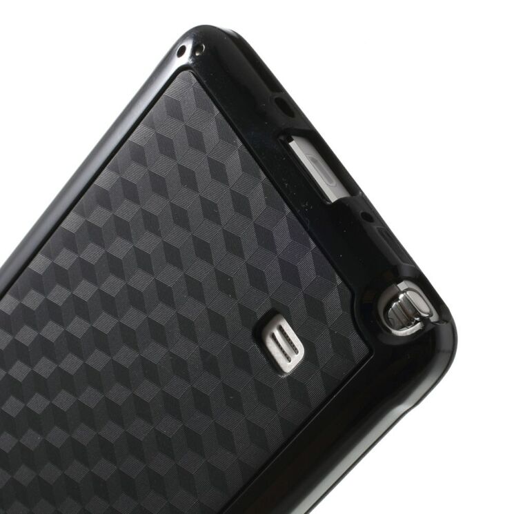 Силиконовая накладка Deexe Cube Pattern для Samsung Galaxy Note 4 - Black: фото 4 з 7