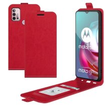 Чехол Deexe Flip Case для Motorola Moto G10 / Moto G20 / Moto G30 - Red: фото 1 из 7