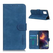 Чохол-книжка KHAZNEH Retro Wallet для Motorola Moto G9 Plus - Blue: фото 1 з 8