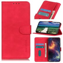 Чехол-книжка KHAZNEH Retro Wallet для Samsung Galaxy A22 5G (A226) - Red: фото 1 из 13