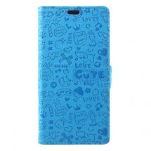 Чехол-книжка UniCase Graffiti Pattern для Xiaomi Redmi Note 5 / Note 5 Pro - Blue: фото 1 из 5