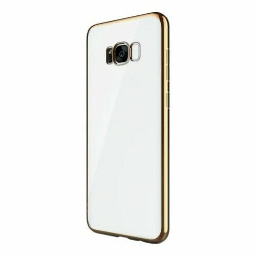 Cиликоновый (TPU) чехол Deexe Glossy Border для Samsung Galaxy S8 Plus (G955) - Gold: фото 2 из 2