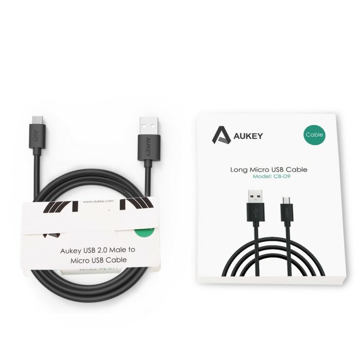 Кабель передачі даних AUKEY Micro USB (2m) - White: фото 6 з 6