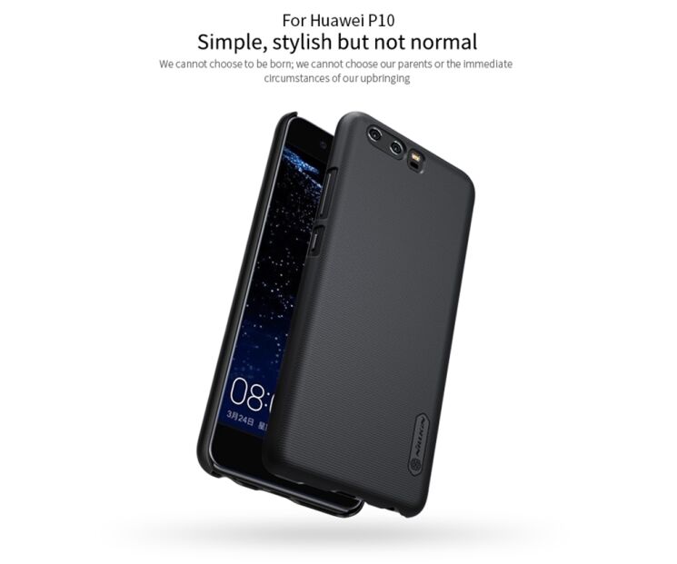 Пластиковий чохол NILLKIN Frosted Shield для Huawei P10 - Black: фото 7 з 14