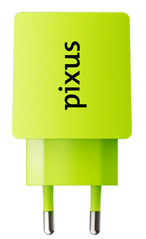 Мережевий зарядний пристрій Pixus Charge One (2А) - Lime: фото 1 з 4