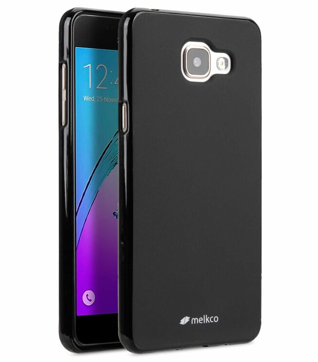 Силіконовий (TPU) чохол MELKCO Poly Jacket для Samsung Galaxy A7 2016 (A710) - Black: фото 1 з 6