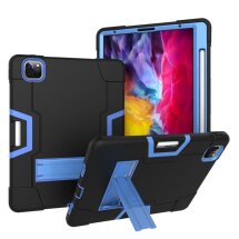 Захисний чохол Deexe Color Kickstand для Apple iPad Pro 12.9 (2020) / iPad Pro 12.9 (2021) - Black / Baby Blue: фото 1 з 7