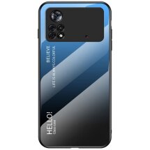 Захисний чохол Deexe Gradient Color для Xiaomi Poco X4 Pro - Black / Blue: фото 1 з 6