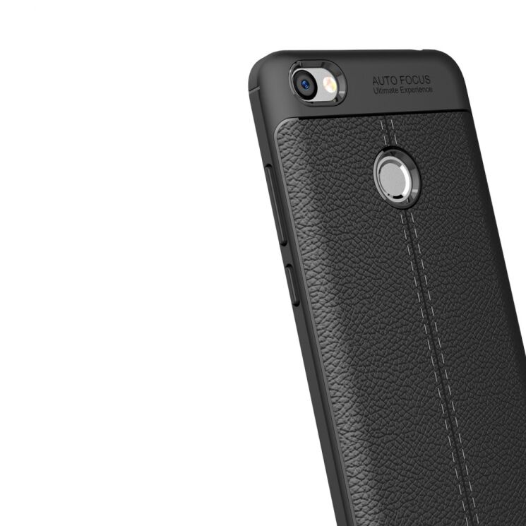 Захисний чохол Deexe Leather Cover для Xiaomi Redmi Note 5A - Black: фото 6 з 11