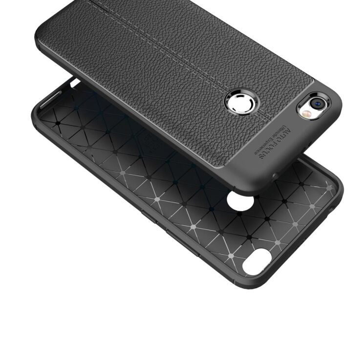 Защитный чехол Deexe Leather Cover для Xiaomi Redmi Note 5A - Black: фото 11 из 11