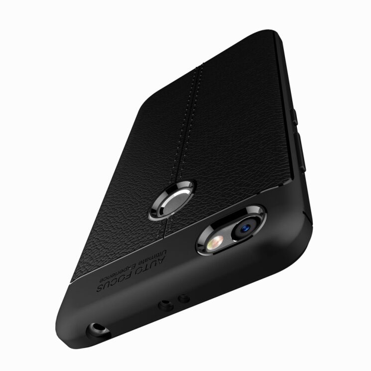 Защитный чехол Deexe Leather Cover для Xiaomi Redmi Note 5A - Black: фото 9 из 11