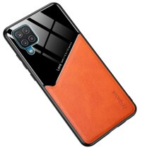 Защитный чехол Deexe Magnetic Leather Cover для Samsung Galaxy A12 (A125) / A12 Nacho (A127) - Orange: фото 1 из 4