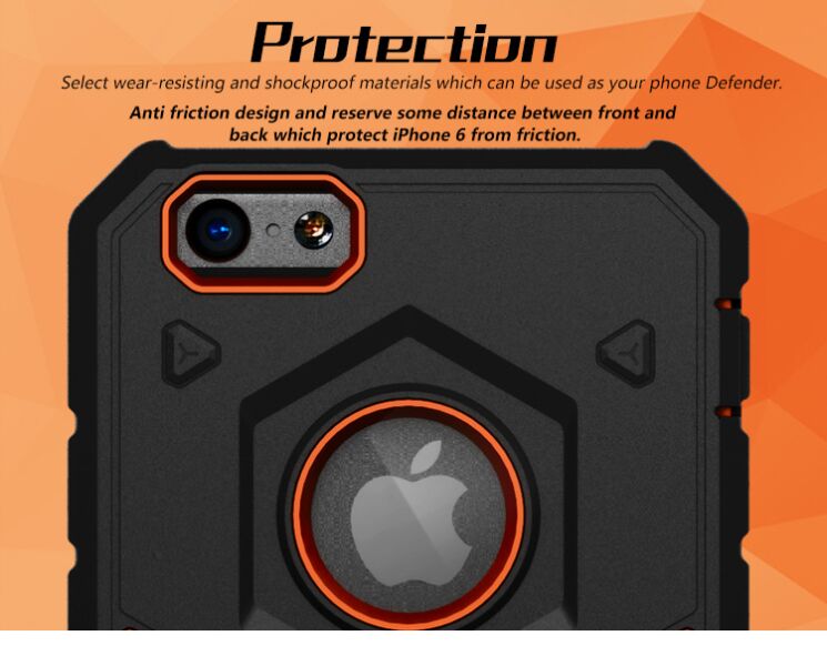 Захисний чохол NILLKIN Defender II для iPhone 6/6s - Black: фото 11 з 14