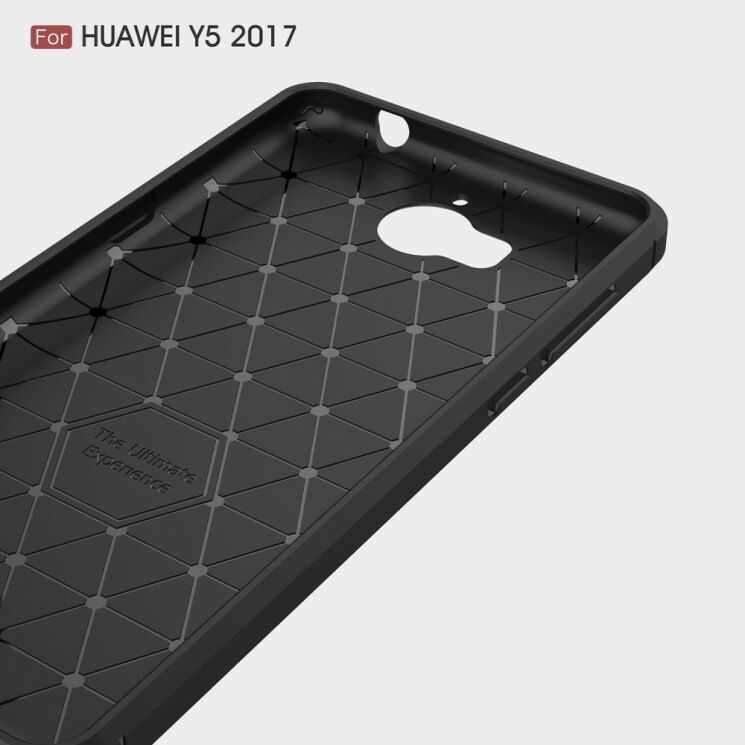 Захисний чохол UniCase Carbon для Huawei Y5 2017 - Black: фото 5 з 8