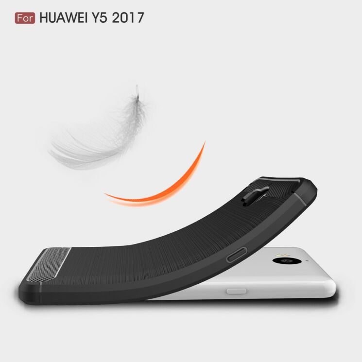 Захисний чохол UniCase Carbon для Huawei Y5 2017 - Gray: фото 7 з 8