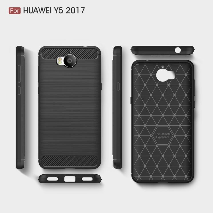 Захисний чохол UniCase Carbon для Huawei Y5 2017 - Black: фото 8 з 8