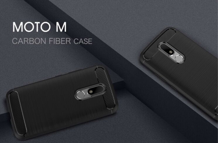 Защитный чехол UniCase Carbon для Motorola Moto M - Gray: фото 2 из 11