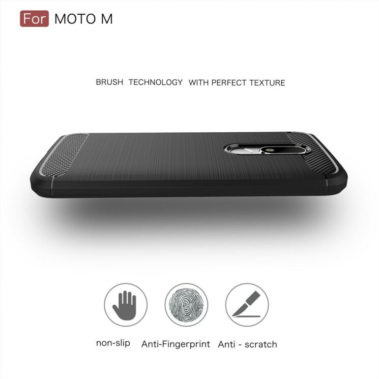 Захисний чохол UniCase Carbon для Motorola Moto M - Gray: фото 7 з 11