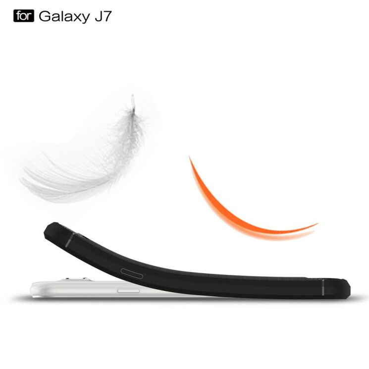 Защитный чехол UniCase Carbon для Samsung Galaxy J7 (J700) / J7 Neo (J701) - Black: фото 5 из 9