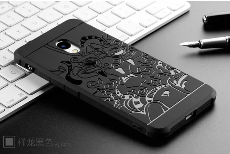 Захисний чохол UniCase Dragon Style для Meizu M5s - Black: фото 2 з 6