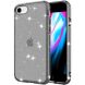 Защитный чехол UniCase Glitter Series для Apple iPhone SE 2 / 3 (2020 / 2022) / iPhone 8 / iPhone 7 - Transparent Black (226674H). Фото 1 из 6