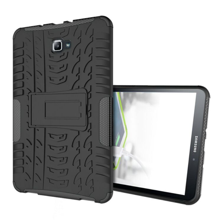 Защитный чехол UniCase Hybrid X для Samsung Galaxy Tab A 10.1 (T580/585) - Black: фото 2 из 9