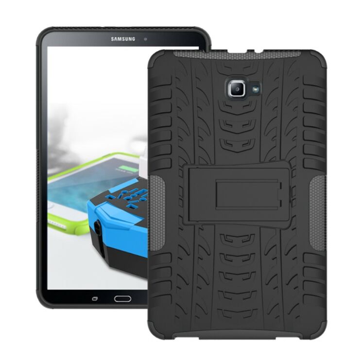 Захисний чохол UniCase Hybrid X для Samsung Galaxy Tab A 10.1 (T580/585) - Black: фото 3 з 9