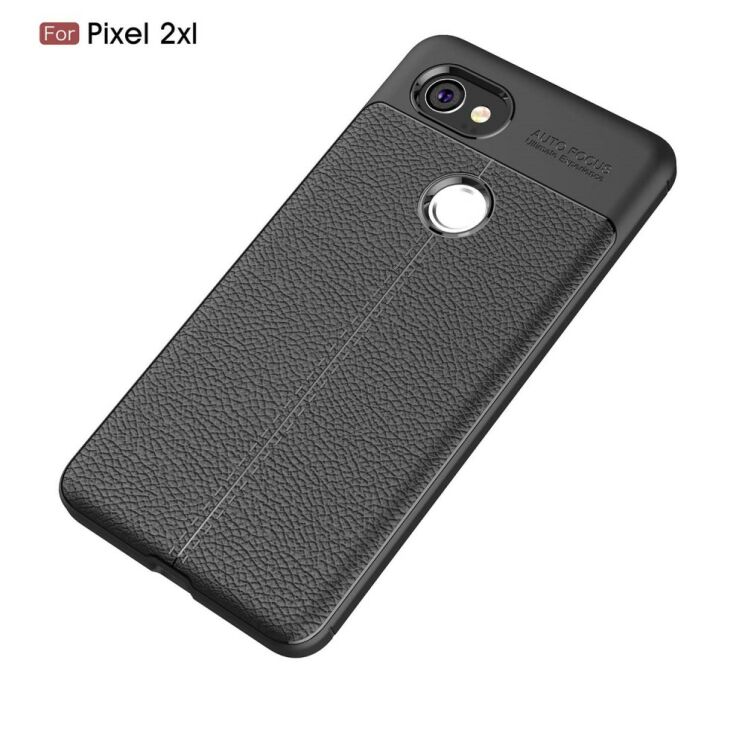 Защитный чехол Deexe Leather Cover для Google Pixel 2 XL - Black: фото 2 из 10