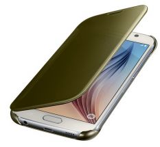 Чехол Clear View Cover для Samsung Galaxy S6 (G920) EF-ZG920 - Gold: фото 1 из 9