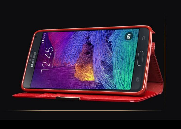Кожаный чехол KLD Royal Series II для Samsung Galaxy Note 4 (N910) - Red: фото 6 из 19