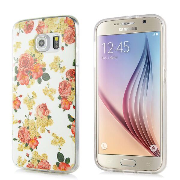 Силиконовая накладка Deexe Life Style для Samsung Galaxy S6 (G920) - Flover Pattern: фото 1 из 2