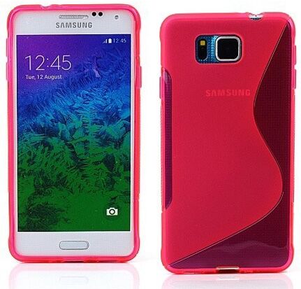 Силиконовая накладка Deexe S Line для Samsung Galaxy Alpha (G850) - Crimson: фото 1 з 4