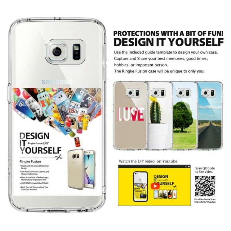 Накладка Ringke Fusion для Samsung Galaxy S6 edge (G925) - Transparent: фото 5 з 6