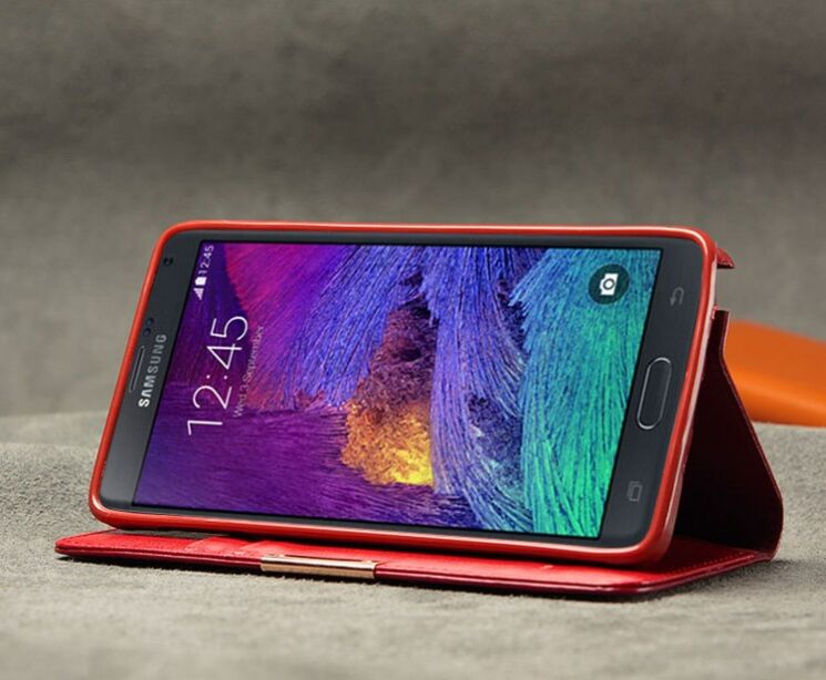 Кожаный чехол KLD Royal Series II для Samsung Galaxy Note 4 (N910) - Red: фото 8 из 19