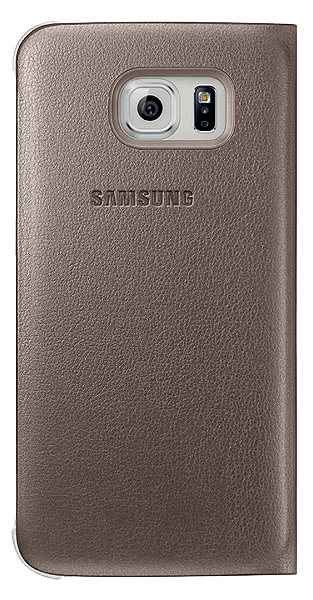 Чехол Flip Wallet PU для Samsung S6 Edge (G925) EF-WG925PBEGRU - Gold: фото 3 из 4