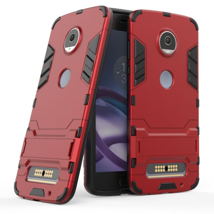 Захисний чохол UniCase Hybrid для Motorola Moto Z2 Play - Red: фото 1 з 9
