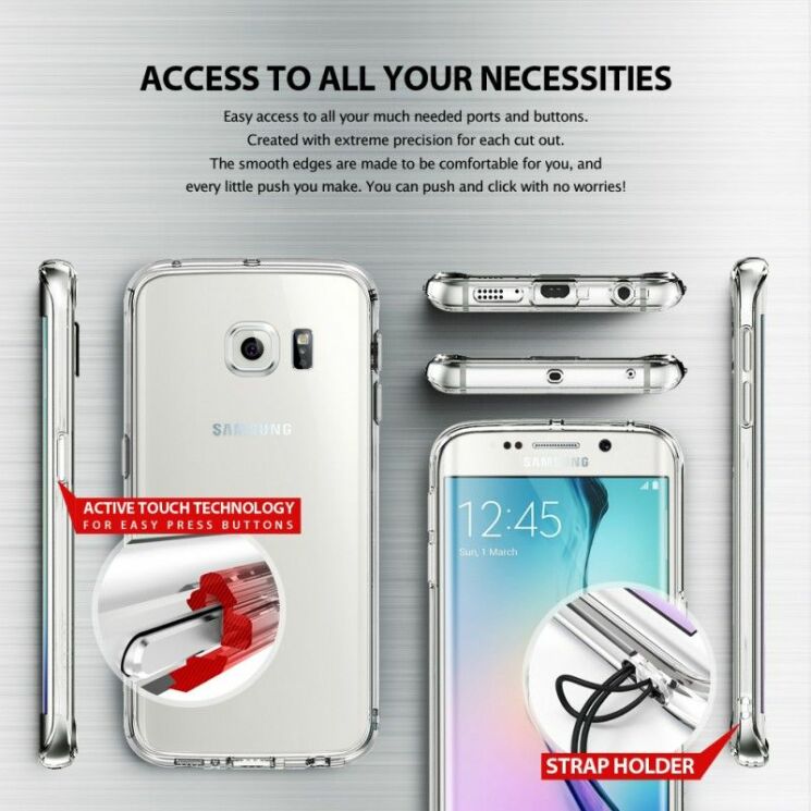 Накладка Ringke Fusion для Samsung Galaxy S6 edge (G925) - Transparent: фото 6 из 6