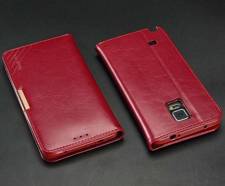 Кожаный чехол KLD Royal Series II для Samsung Galaxy Note 4 (N910) - Red: фото 2 из 19