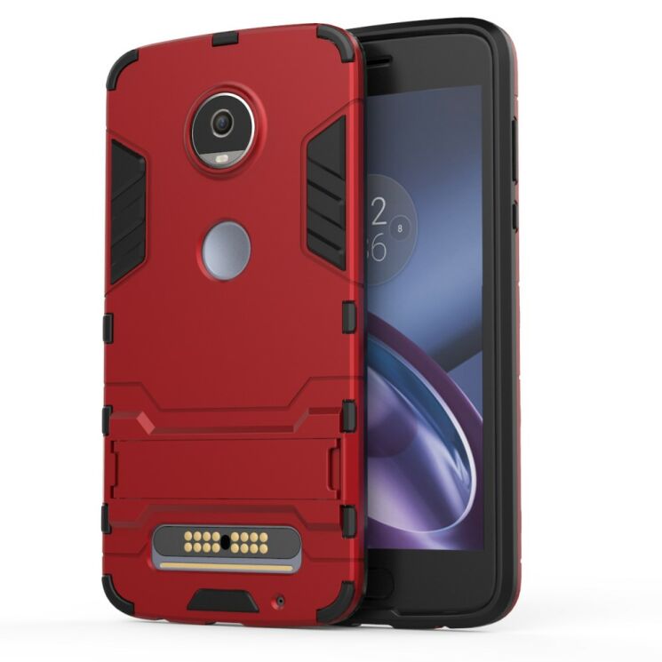 Захисний чохол UniCase Hybrid для Motorola Moto Z2 Play - Red: фото 2 з 9