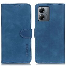 Чохол-книжка KHAZNEH Retro Wallet для Motorola Moto G14 - Blue: фото 1 з 7