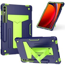Чохол UniCase Hybrid Stand для Samsung Galaxy Tab S9 Plus / S9 FE Plus (X810/816/610/616) - Navy Blue / Green: фото 1 з 5