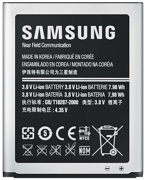 Оригінальний акумулятор для Samsung Galaxy S3 (i9300) EB-L1G6LLUCSTD: фото 1 з 2